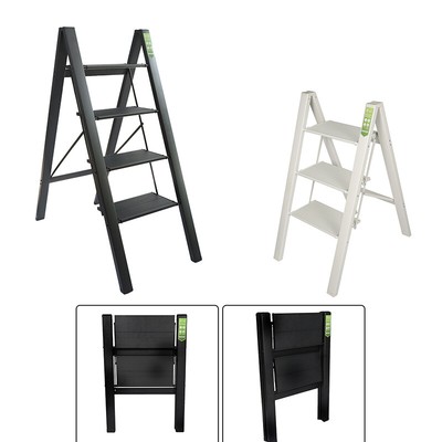 Heavy Duty Aluminum Lightweight Sturdy Anti-Slip Portable Stool Step Ladder
