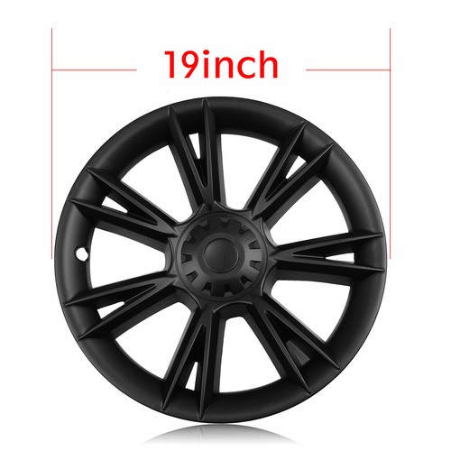 4x 19" Radkappenabdeckung Hub -Kappe Hubkappe Für Tesla Modell Y 2020-2024 Matt - Picture 17 of 20