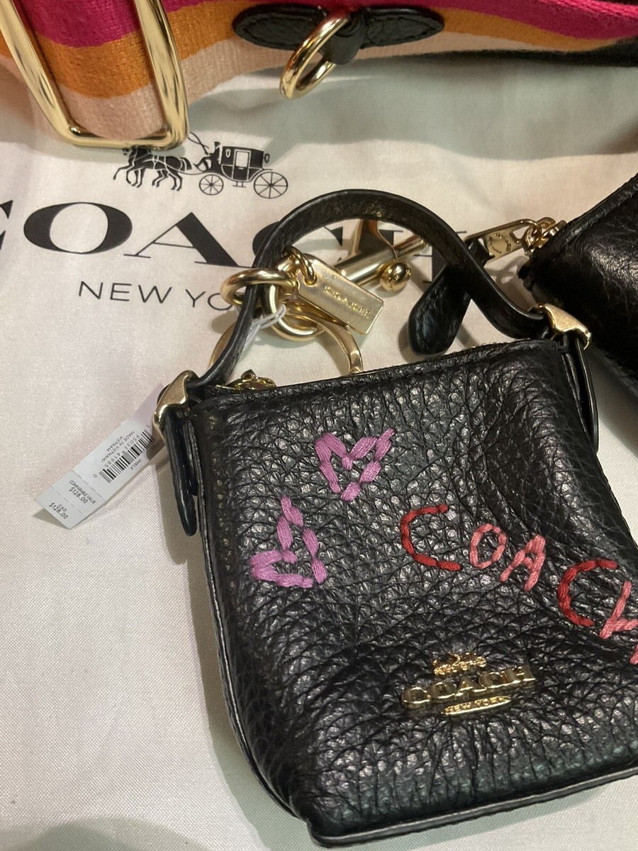 COACH C7753 C 8274 Mini Camera Bag Diary Embroidery Wallet & Charm