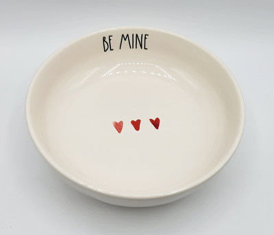 Rae Dunn Bowl Be Mine Valentine Hearts Pasta Salad Serving Dish Love Romance NWT