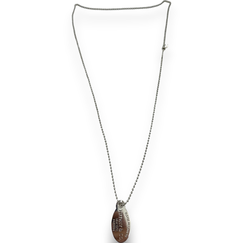 Tiffany & Co Oval Tag Return to Pendant Chain Necklace 34" - Picture 2 of 5