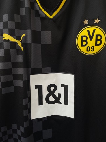 BORUSSIA DORTMUND 2022/2023 AWAY FOOTBALL SHIRT SOCCER JERSEY TRIKOT PUMA HALLER - Picture 7 of 12