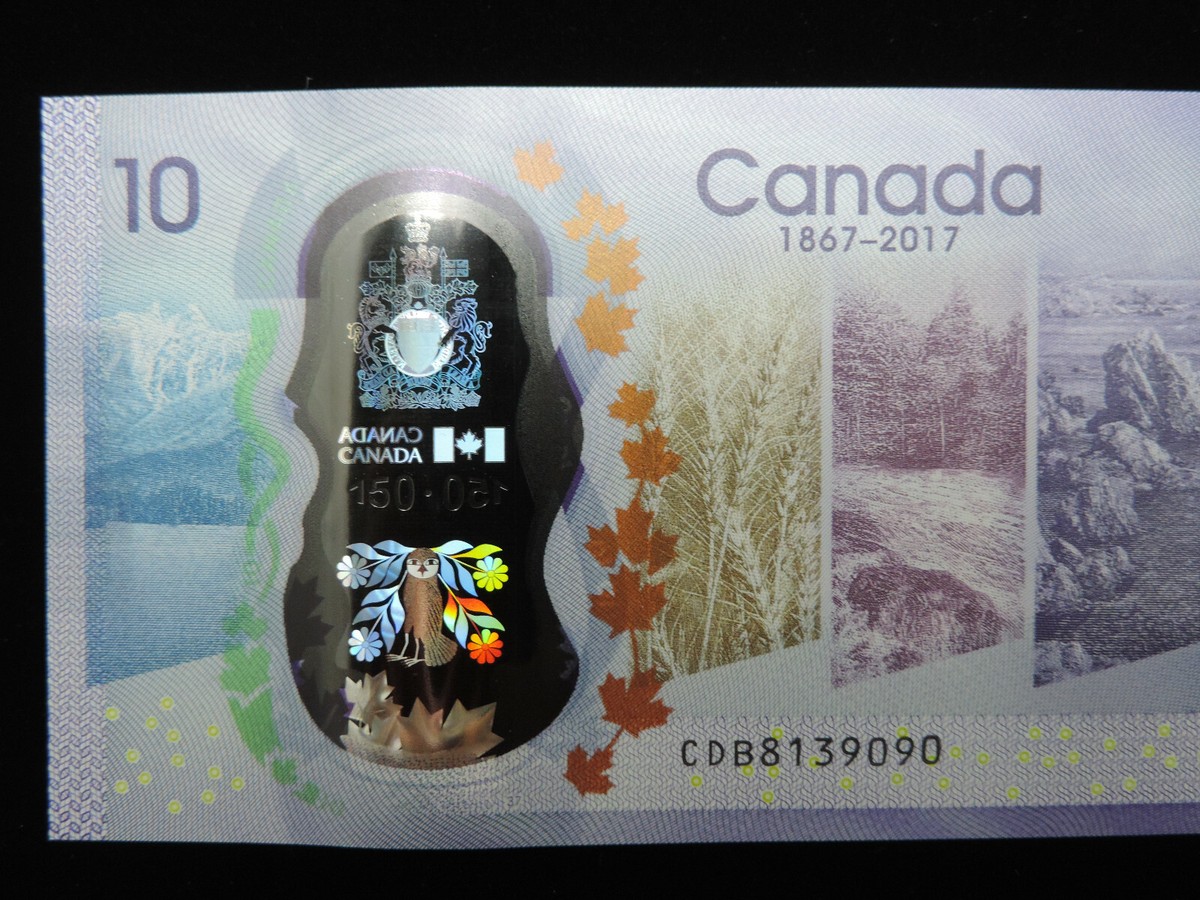 1867 2017 $10 Dollar Bank of Canada Banknote 150th Anniversary