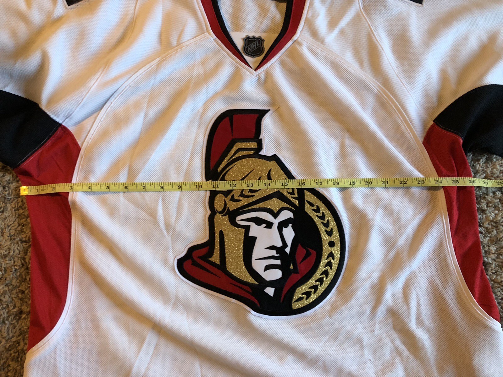 Reebok NHL XXL Ottawa Senators white premier hockey shirt practice