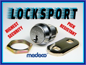 Locksport Medeco High Security Cam Cylindre Pour Cueillette Manipuler Sans Cle Ebay