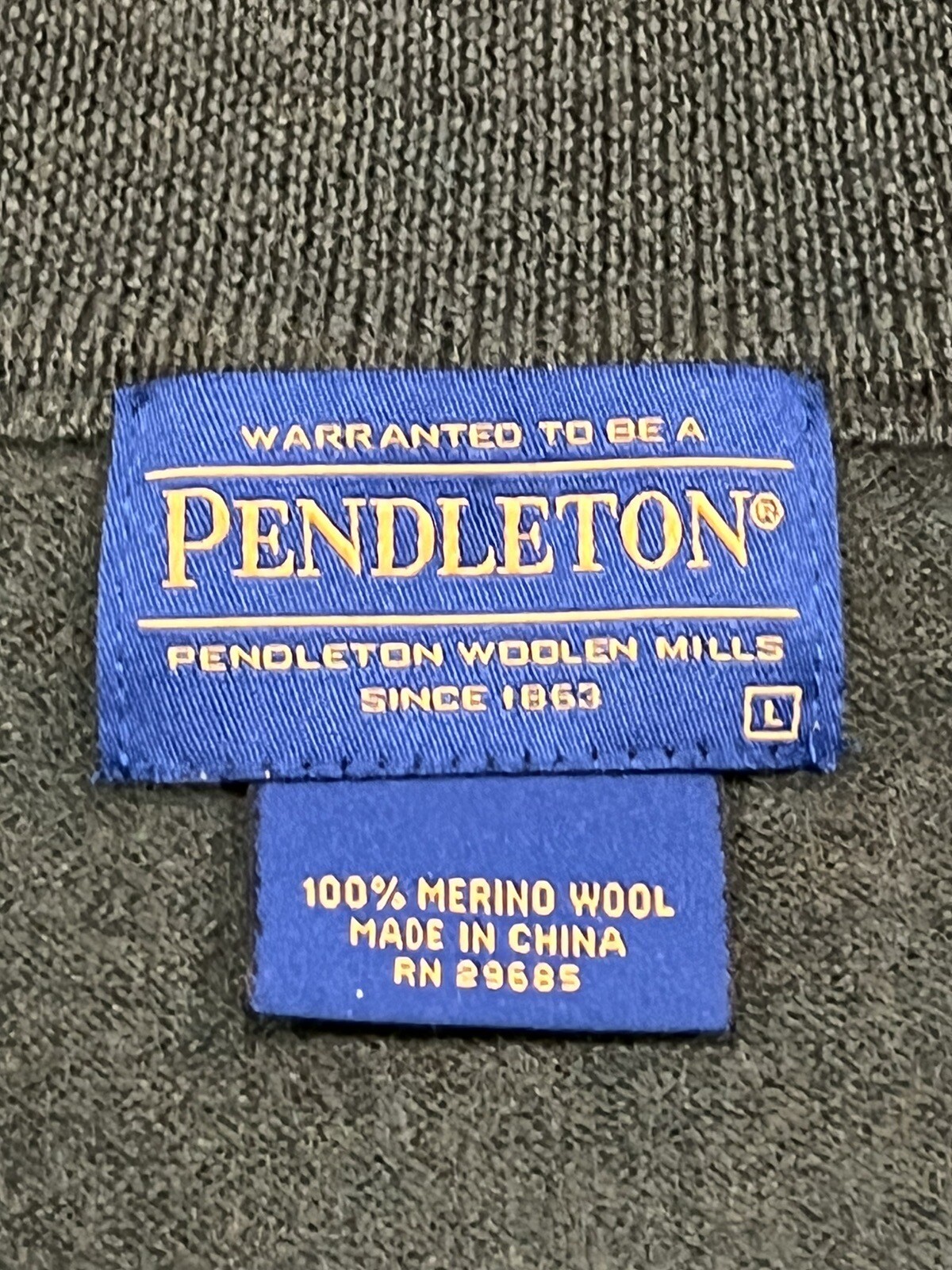 Pendleton Merino Wool 1/4 Zip Pullover Sweater Me… - image 10