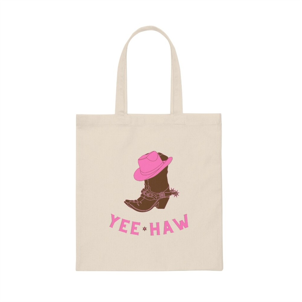 Yee Haw Trendy Graphic Canvas Tote Bag Aesthetic Carryall