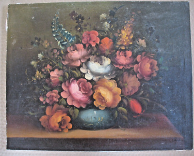 Antikes kanadisches Ölgemälde Stillleben Blumenstrauß signiert Margaret Preston