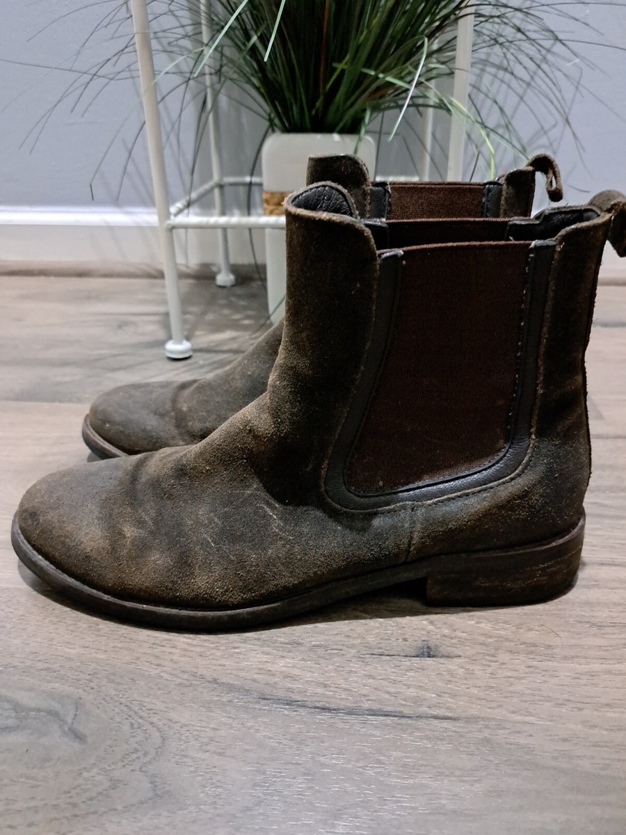 THURSDAY BOOT CO Grey Distressed Leather Sz 9.5 Mens Chelsea Slip On‎ Boots Men main image 2