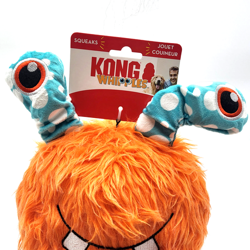 KONG Whipples XL Soft Plush Squeaky Easy Grab & Shake Dog Toy 11x10" - 第 7/15 張圖片