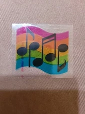 Vintage Hambly Musical Notes Rainbow Sticker