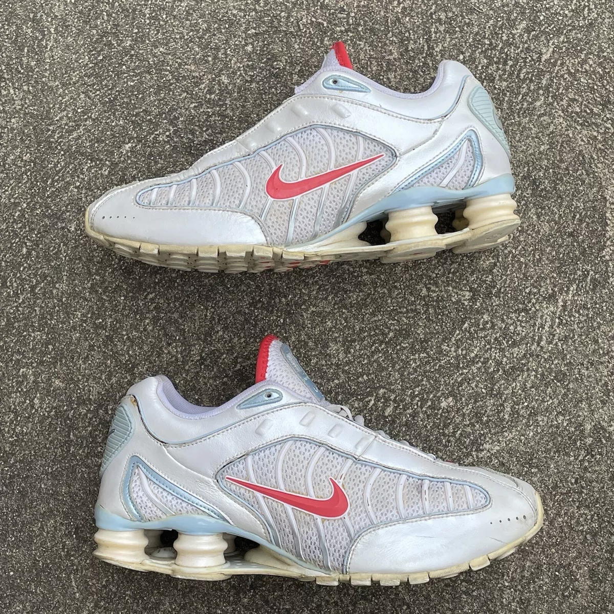 Nike Shox Turbo Women 9.5 Mens 8 Sunburst 316719-164 Running 2008 White Pink