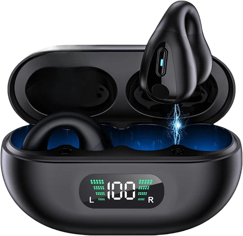Open Ear Clip On Headphones 5.3 Bluetooth Sport Wireless Earbuds