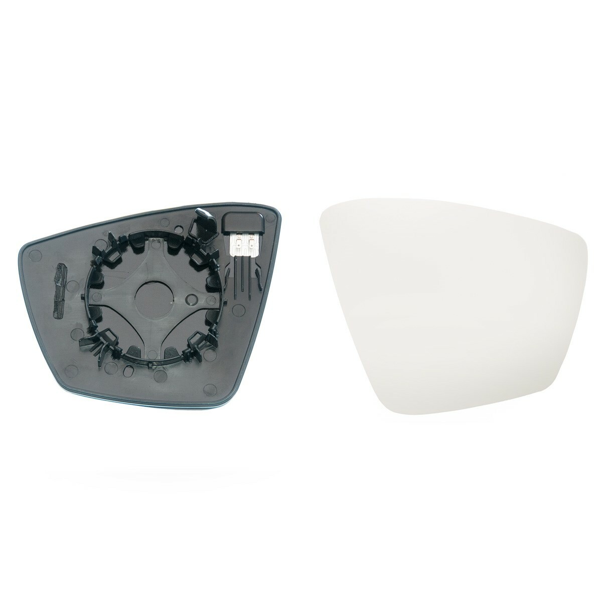 FOR SKODA KODIAQ 2016 ->2023 WING MIRROR GLASS HEATED WITH BASE PLATE, RIGHTSIDE