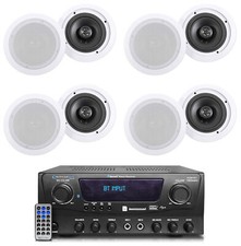 Technical Pro RXM7BT Home Receiver Bluetooth Amplifier 8 6.5" Celing Speakers
