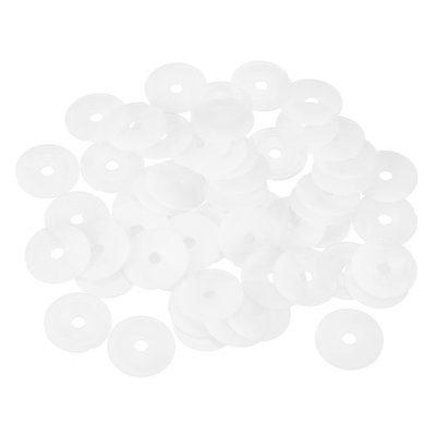 #ad 25Pcs M5 Nylon Flat Washers Plastic Washer 5mm ID 20mm OD 2mm Thick White $16.07