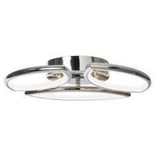 Litecraft Pestell Ceiling Light Bathroom Integrated LED Flush - Polished Chrome 