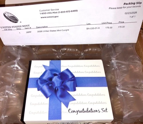 2026 Congratulations Set with 2026 American Eagle Proof Silver MINT NEW In Hand