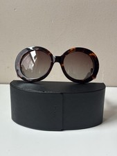 Prada Baroque Round Sunglasses Brown Tortoise Shell Havana with Case