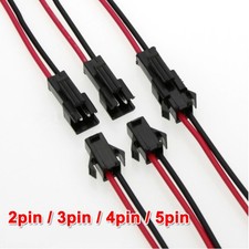 2pin 3pin 4pin 5pin Male And Female 22AWG JST SM Connector Plug led strip light