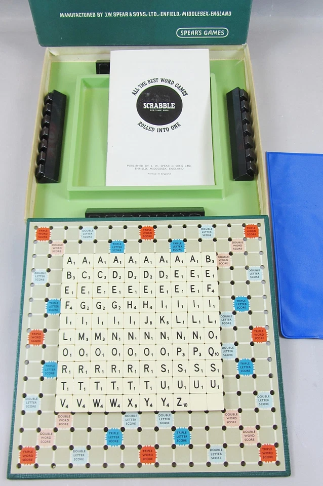 Travel Scrabble 1958 by Spears Games Complete  Vintage / Retro Family 4 Player - Image 2 of 4