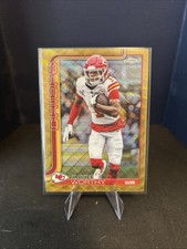2025 Topps Chrome NFL - Xavier Worthy Gold Wave Refractor /50 - Chiefs
