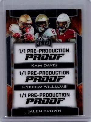 Davis Williams Brown 2025 Leaf Metal Football 1/1 Pre Production Proof