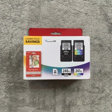 Canon Genuine PG-240XL Black CL-241XL Tri-Color High Yield Ink Cartridge