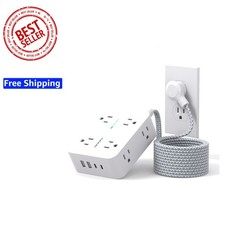 Surge Protector Power Strip 15 Ft Long Cord, Extension Cord 15 Feet with 8 Ou...