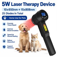 Veterinary Cold Laser Therapy Device 5W 650nm 808nm for Dog Cat Joint Injuries
