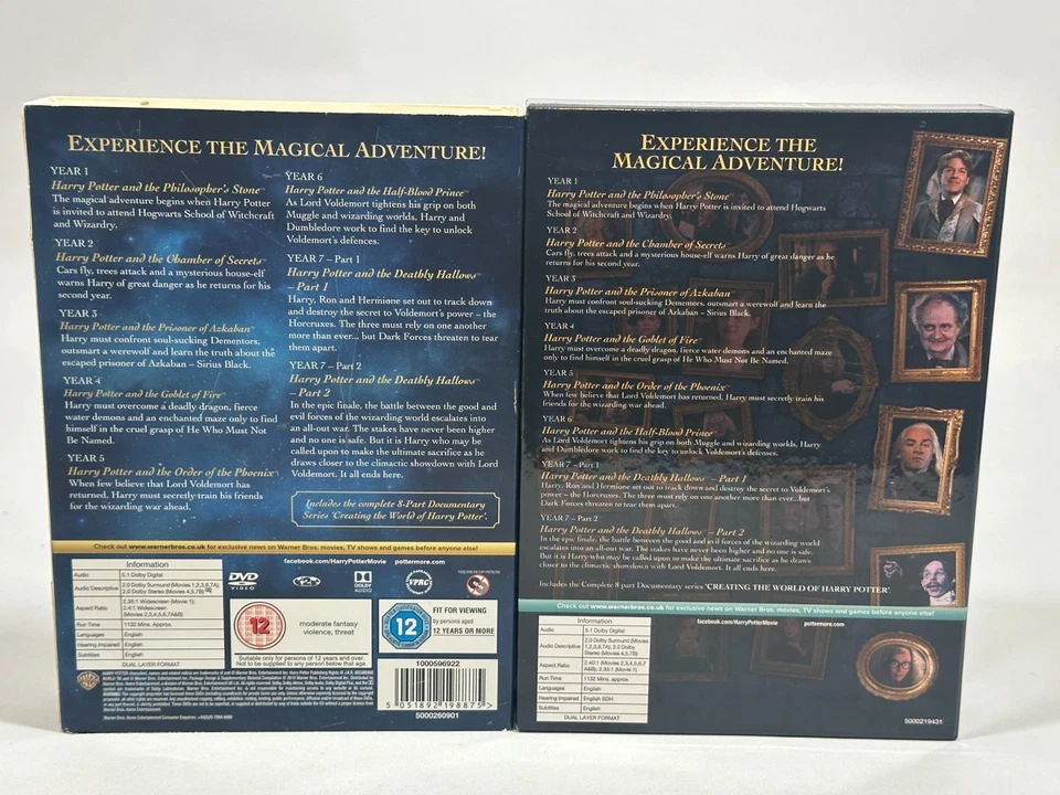Harry Potter Collection Years 1-8 16X DISC Complete 8 Film DVD box set Freepost. - Image 2 of 4