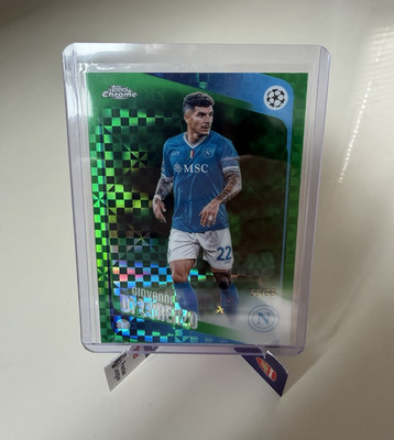 2025/26 Topps Chrome UEFA Giovanni Di Lorenzo Green X-Fractor 55/99 Napoli 