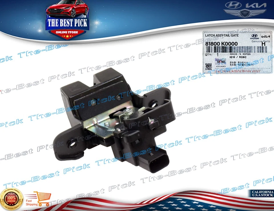 Actuador de bloqueo de pestillo de puerta trasera de puerta levadiza OEM⭐Genuino⭐ 2020-2025 Kia Soul 81800K0000 Foto 3 de 4