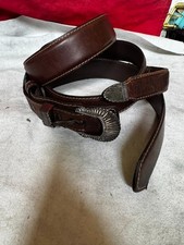 Vtg Santa Fe RDM Randall Moore Ranger Sterling Silver Belt Buckle Roper Belt