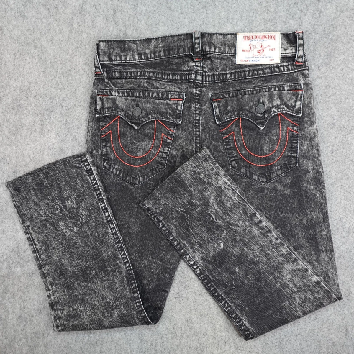 True Religion Jeans for Men in Red 32 Inseam for sale | eBay