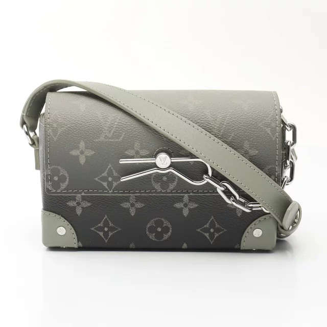 Louis Vuitton Wearable Khaki Green Steamer Leather Wallet Shoulder