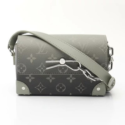 Louis Vuitton Wearable Khaki Green Steamer Leather Wallet Shoulder