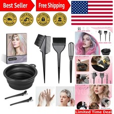 Precision Hair Dye Coloring Kit - 8 Reusable Tools for Effortless Home Dyeing