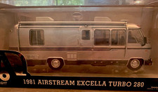 Greenlight 1981 Airstream Excella Turbo 280 1:43 Silver Diecast, LTD Ed