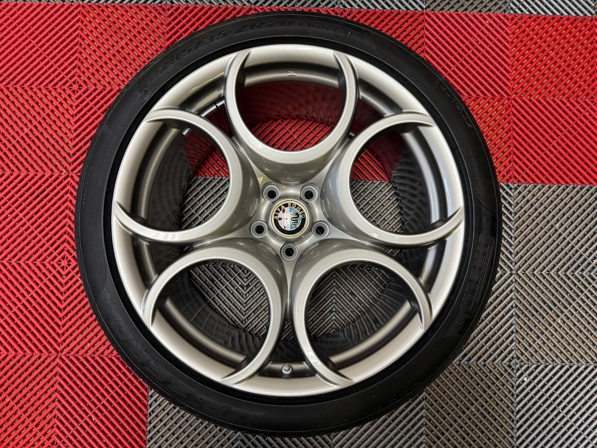 OEM Original 20" Alfa Romeo 8C Competizione 5 Hole Wheels Rims Grey Set Take Off