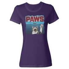 Paws Funny Cat and Mouse Parody - Hilarious Meme Ladies' Crewneck T-Shirt