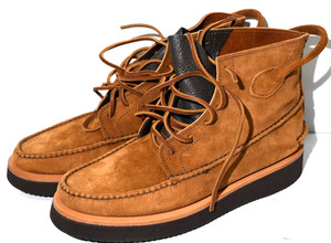 Yuketen Suede Leather Boots with Strap Men\'s Size 9.5 E Tan 5-Eye Yuketen Suede Leather Boots with Strap Men main image 2