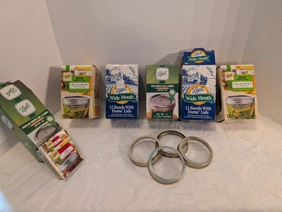 Lot Of Wide Mouth Canning Lids And Flats Also Includes Partial Box Of Regular...