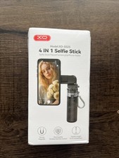 4-in-1 Selfie Stick Model XO-SS25 Extends 15.75 Inches, Rechargeable Remote
