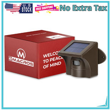 Long Range Solar Wireless Driveway Alarm Outdoor Weather Resistant Motion Sen...