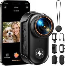 4K POV Camera Thumb Size Body Camera WiFi Mini Action Camera with 64GB Card 150 