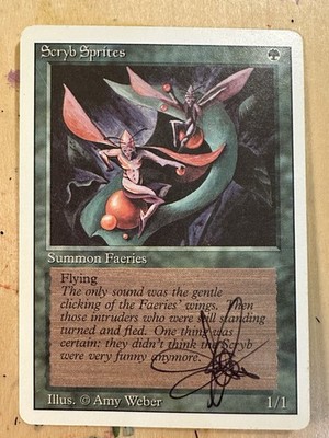 チビ・ドラゴン スケッチアート アーティストプルーフ MTG Amy Weber MTG ARTIST PROOF WB Revised Scryb Sprites AP Sketch Art Amy WEBER