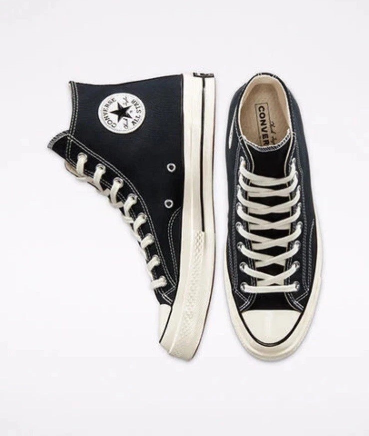Converse Chuck 70 Hi Canvas Black Unisex Shoes, Women 7.5, Brand New in the Box. thumbnail 5