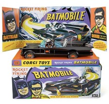 Corgi Batmobile with Batman and Robin - Gloss Black Edition (267) reissue