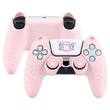 Cute Cat Paw Protective Skin Set for ps5 Controller, Anti-Slip Silicone Cover...